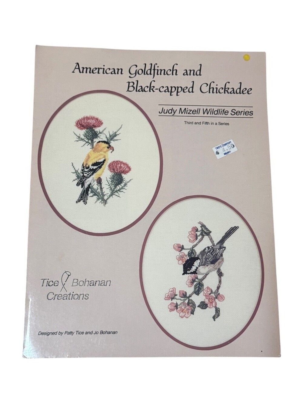 American Goldfinch and Black-capped Chickadee Cross Stitch Pattern Book